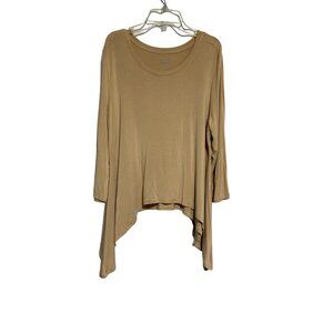 Logo‎ Women's Top Tunic Long Sleeve Scoop Neck Laganlook Size L